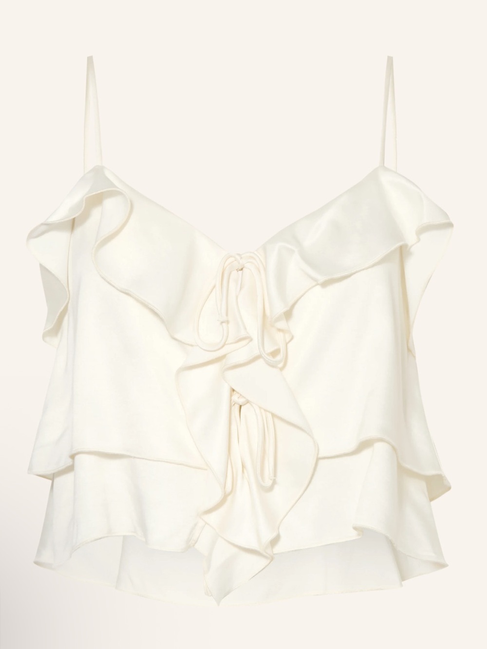 Cotton On Ivory Ruffle Tie-Front Camisole